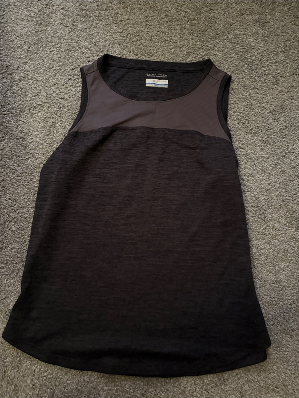 Columbia Black Mesh Yoke Tank Top